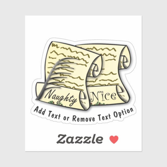 Santa's Naughty List Christmas Sticker (Sheet)