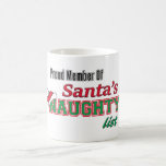 Santa&#39;s Naughty List Funny Christmas Mug at Zazzle
