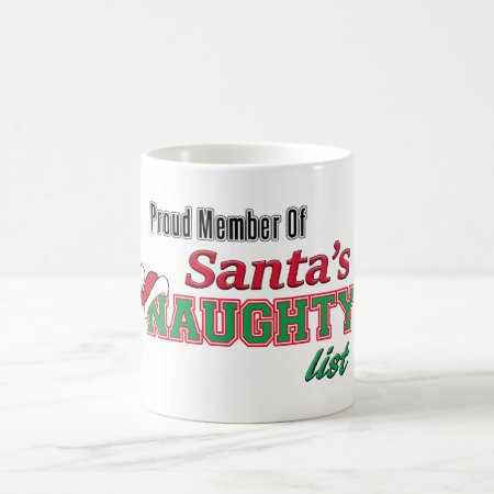 Santa's Naughty List Funny Christmas Mug