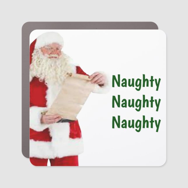 Santa's Naughty List Magnet (Front)