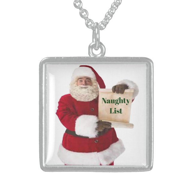 Santa's Naughty List Necklace (Front)