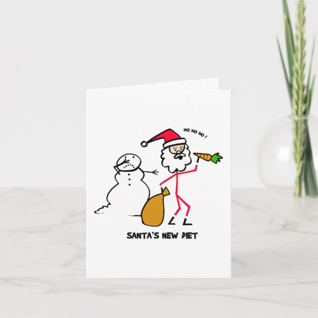 Santa's New  Diet Holiday Card (Front)