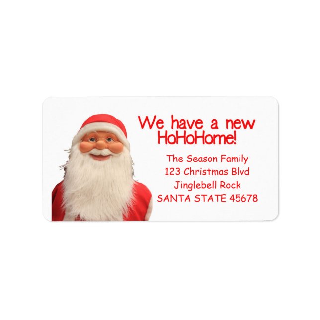 Santa's New Hohohome Christmas label (Front)
