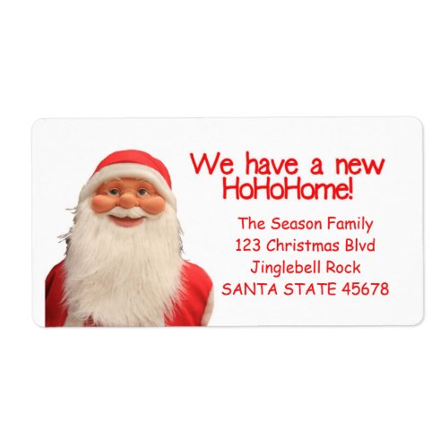 Santas New Hohohome Christmas label