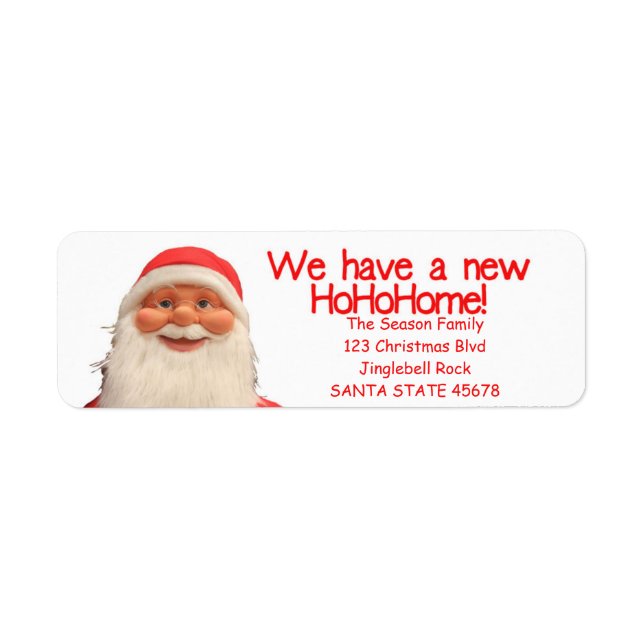 Santa's New Hohohome Christmas label (Front)