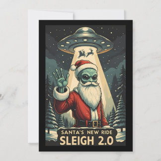 Santa's New Ride: Sleigh 2.0 Holiday Card