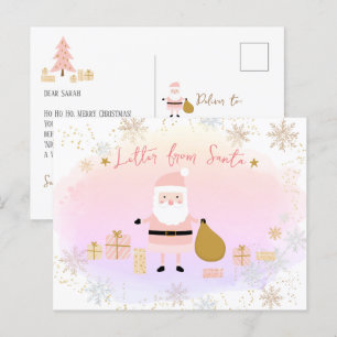 Santa's Nice List for Kids, Letter from Santa Holiday Postcard