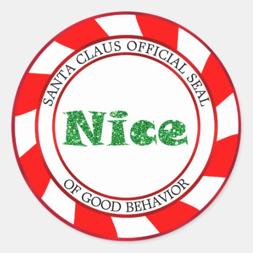 Santas Nice List Official Seal Christmas