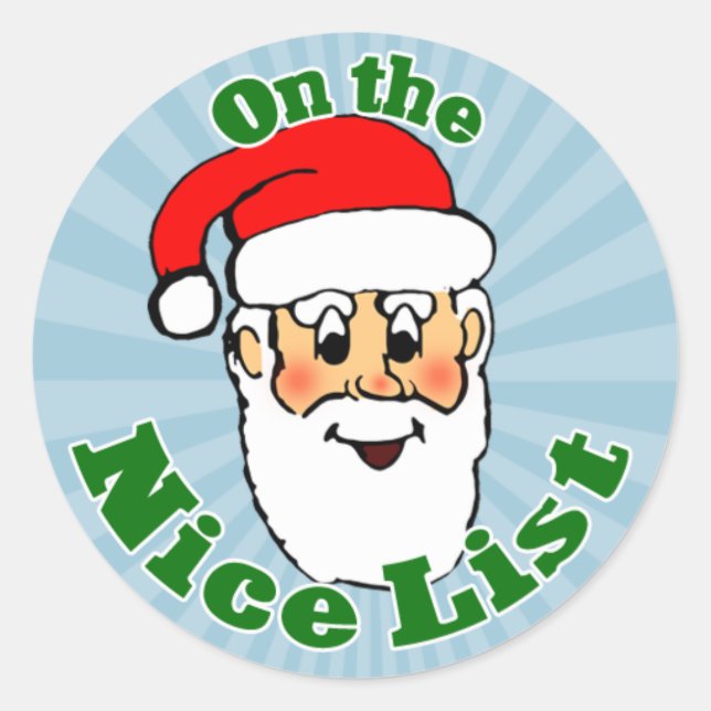 Santa's Nice List Stickers (Front)