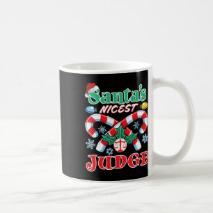 Santa's Nicest Judge Funny Christmas Naughty Nice Coffee Mug