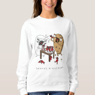 Santa's Nightmares Funny Christmas Jumper - text Sweatshirt