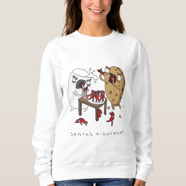 Santa's Nightmares | Funny Christmas Jumper - text Sweatshirt (Front)