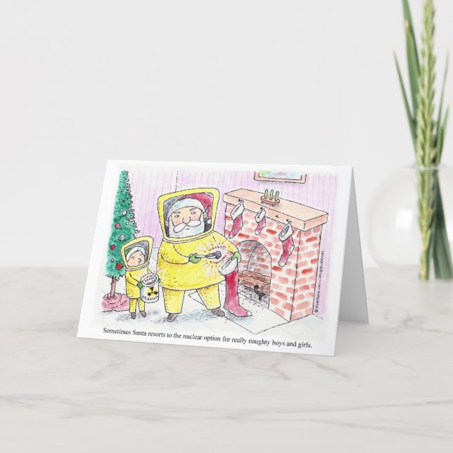 Santa's Nuclear Option Greeting Card (Front)