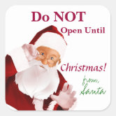 Santa Says Do Not Open Til Christmas Stickers – Set of 30 - Adore By Nat