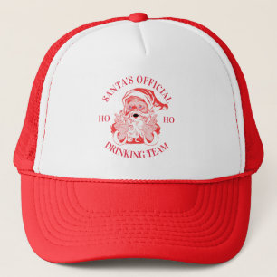Santa's Official Drinking Team Trucker Hat