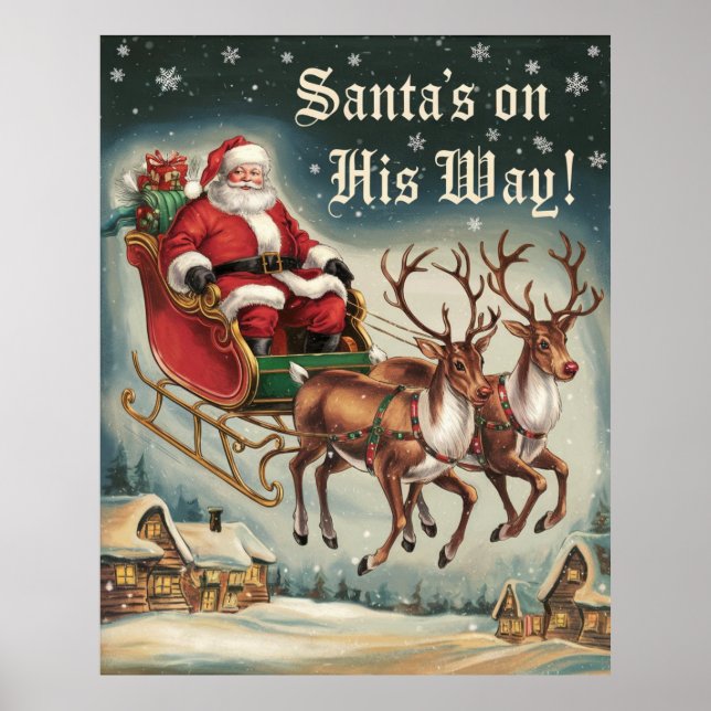Santa's on his way! poster (Front)
