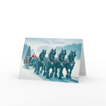 Santa's on the Way Christmas Card