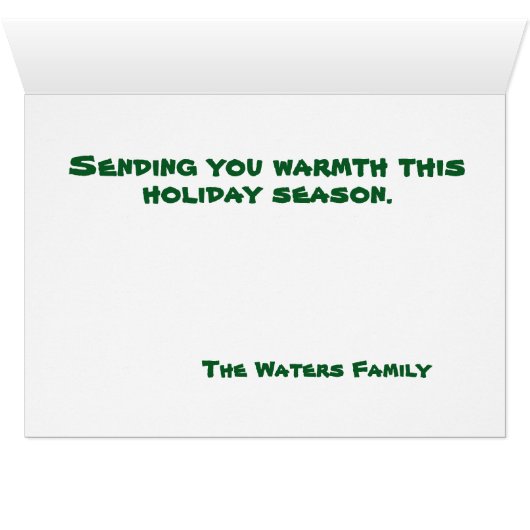 Santa's on Vacation - Beach Christmas 4 x 5 (Inside Horizontal (Bottom))