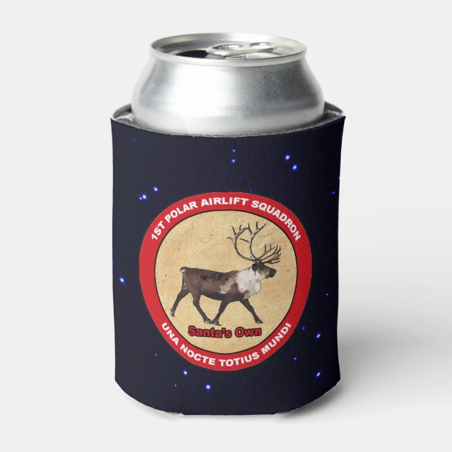 Santa's Own - 1st Polar Airlift Squadron Can Cooler (Can Front)