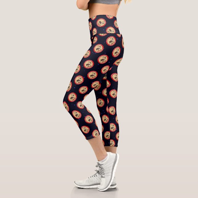 Santa's Own - 1st Polar Airlift Squadron Capri Leggings (Left)