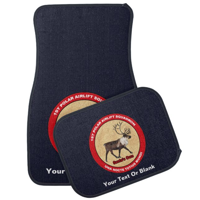 Santa's Own - 1st Polar Airlift Squadron Car Floor Mat (Set)