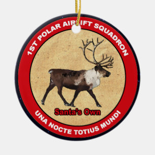 Santa's Own - 1st Polar Airlift Squadron Ceramic Ornament