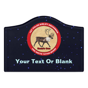 Santa's Own - 1st Polar Airlift Squadron Door Sign