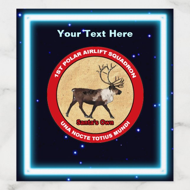 Santa's Own - 1st Polar Airlift Squadron Envelope Liner (Design)