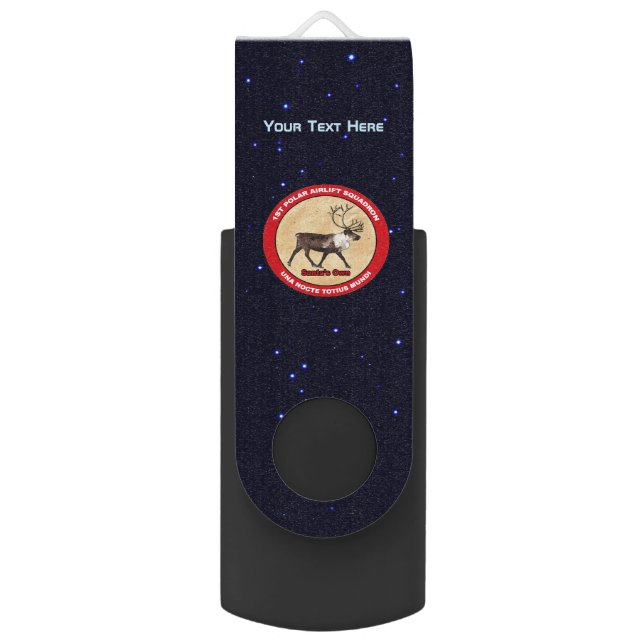 Santa's Own - 1st Polar Airlift Squadron Flash Drive (Front Vertical)