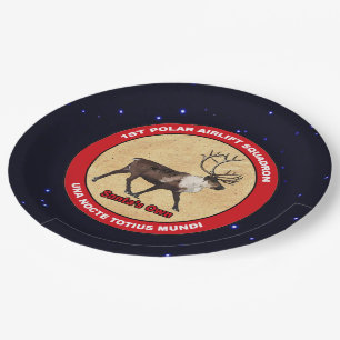 Santa's Own - 1st Polar Airlift Squadron Paper Plates