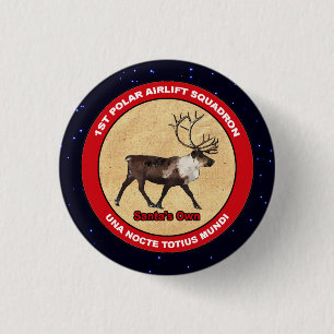 Santa's Own - 1st Polar Airlift Squadron Pinback Button