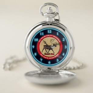 Santa's Own - 1st Polar Airlift Squadron Pocket Watch