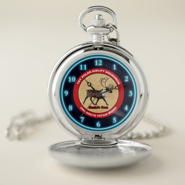 Santa's Own - 1st Polar Airlift Squadron Pocket Watch (Inside)