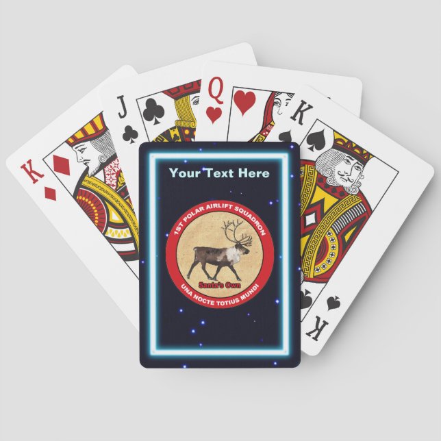 Santa's Own - 1st Polar Airlift Squadron Poker Cards (Back)