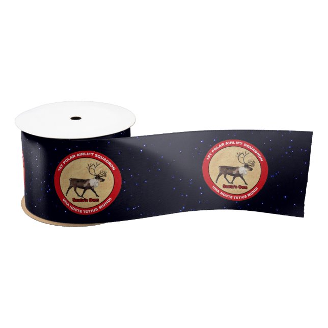 Santa's Own - 1st Polar Airlift Squadron Satin Ribbon (Spool)