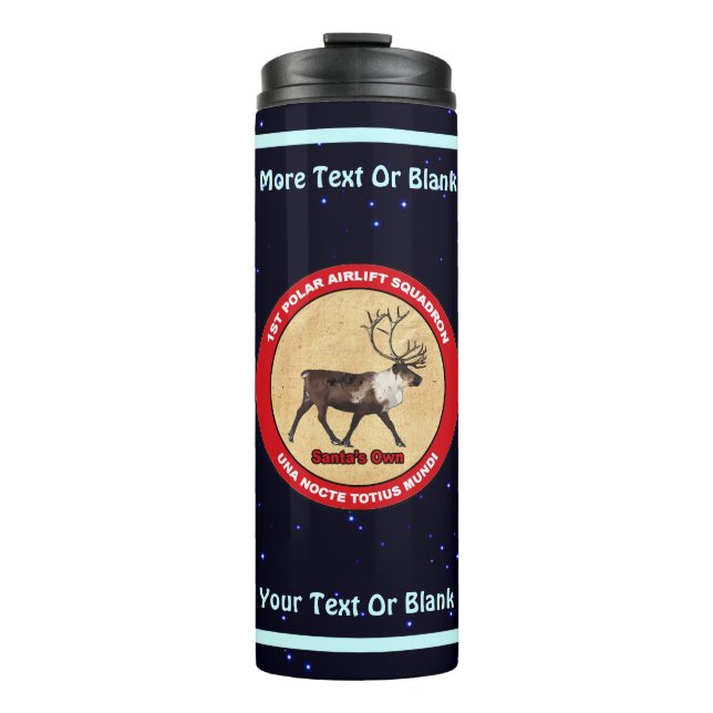 Santa's Own - 1st Polar Airlift Squadron Thermal Tumbler (Front)
