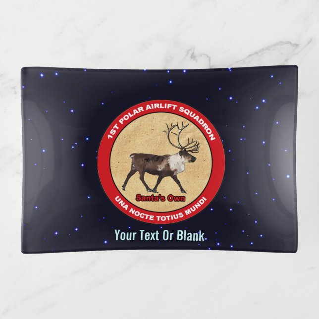 Santa's Own - 1st Polar Airlift Squadron Trinket Tray (Front)