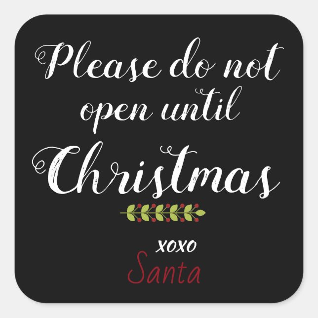 Santa's Package Warning Stickers for Grownups! (Front)