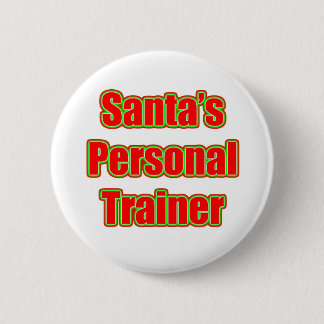 Santa's Personal Trainer Pinback Button