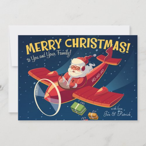 Santas Plane Holiday Card