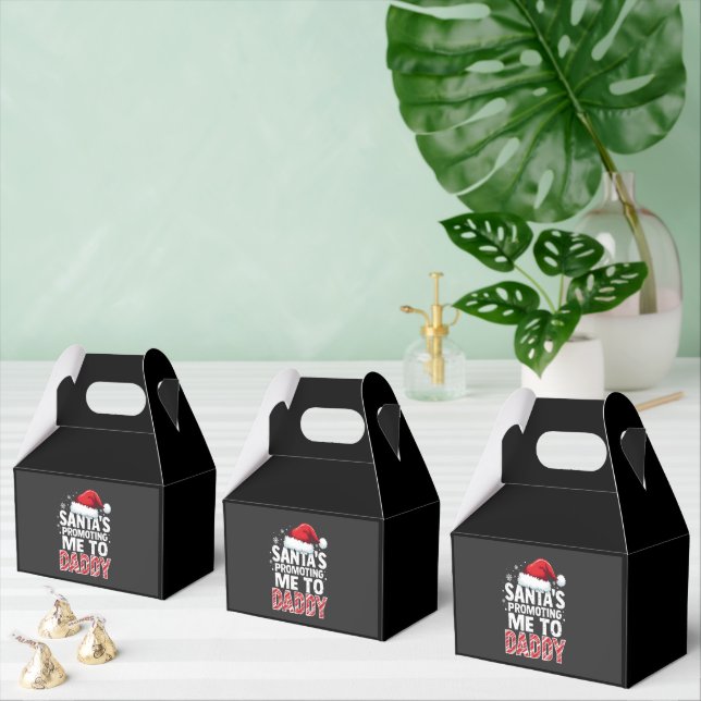 Santa's Promoting Me to Daddy Christmas  Favor Boxes (Multiple)