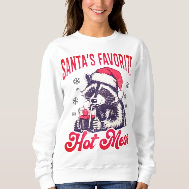Santas Raccoon Sweatshirt (Front)