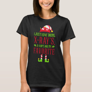 Santas Radiology Elf, Christmas XRay Tech Gifts T-Shirt
