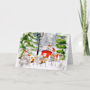 Santa's Real Reindeer are Dalmatian Dogs Card