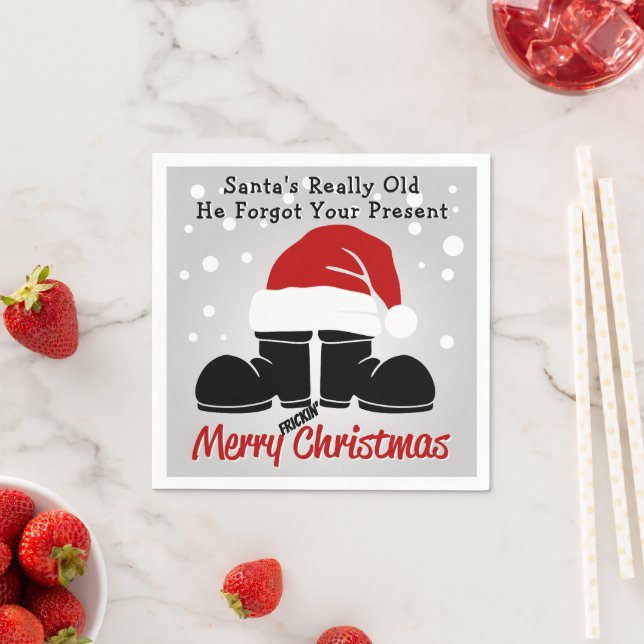 Santa's Really Old-He Forgot Paper Napkin (Insitu)