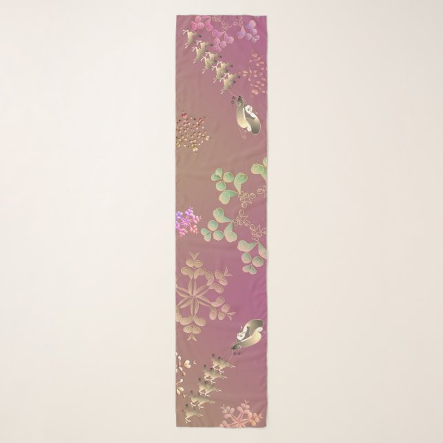 Santa's Reindeer and Snowflakes  Scarf (Front)