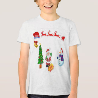 Santa's reindeer car Tri-Blend shirt
