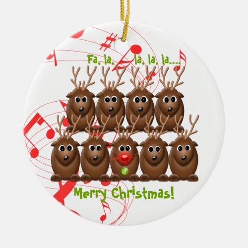 Santas Reindeer Christmas Ornament