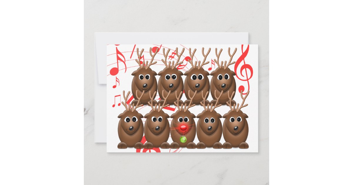 Santa's Reindeer Christmas Party Invitation | Zazzle