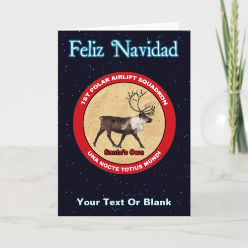 Santas Reindeer Squadron _ Feliz Navidad Holiday Card
